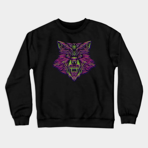 Line Of Wolf Crewneck Sweatshirt by Stayhoom